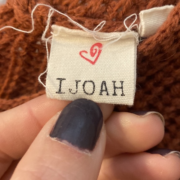 Sold….I Joah knitted sweater with strings size large - Picture 2 of 5